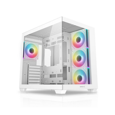 Gabinete DeepCool CG530 4F | ATX / Micro-ATX / ITX | Back Connect ATX / Mini-ATX | 4 Ventiladores Preinstalados | Color Blanco | R-CG530-WHADA4-G-1