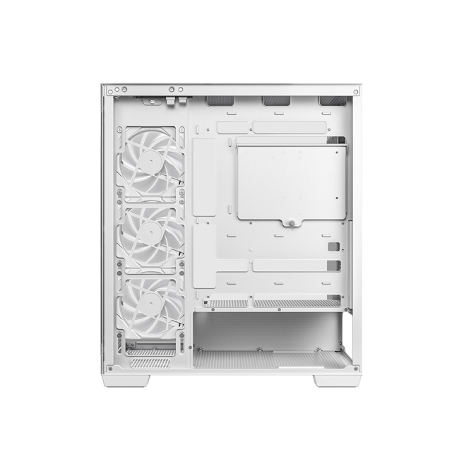 Gabinete DeepCool CG580 4F | Mid-Tower | ATX/Micro-ATX/Mini-ITX | ATX/mATX (Back Connect) | 4 Ventiladores Preinstalados (120mm)| Blanco | R-CG5802-WHADA4-G-1