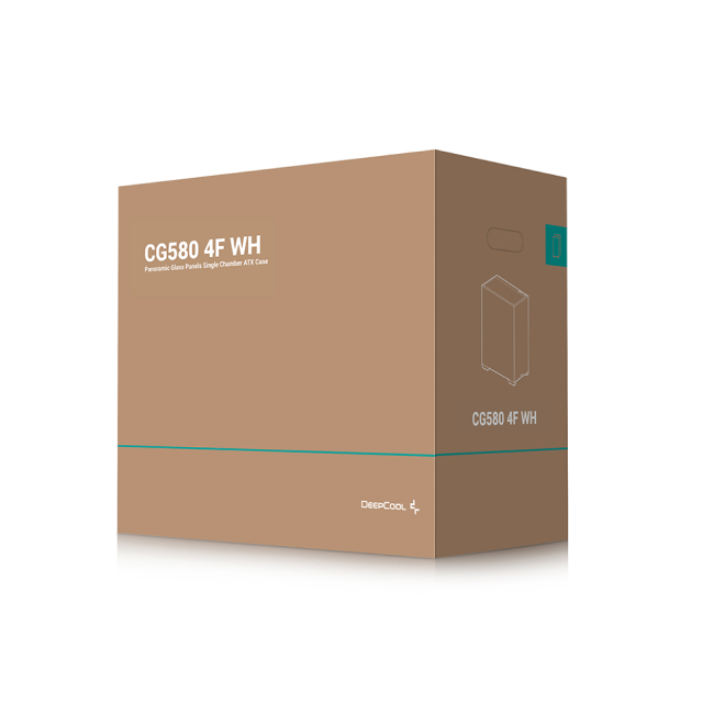 Gabinete DeepCool CG580 4F | Mid-Tower | ATX/Micro-ATX/Mini-ITX | ATX/mATX (Back Connect) | 4 Ventiladores Preinstalados (120mm)| Blanco | R-CG5802-WHADA4-G-1