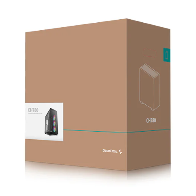Gabinete DeepCool CH780 | Torre Completa | E-ATX / ATX / Micro-ATX / Mini-ITX | USB 3.0 | Cristal Templado Panorámico | 3 Ventiladores ARGB Pre-Instalados | Negro |