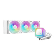 Disipador Líquido DeepCool LE360 WH V2 | 402 mm | 500 a 2100 RPM | 31.6 dBA | AM5 / AM4 | LGA 1851 / 1700 / 1200 / 1151 / 1150 / 1155 | ARGB | Blanco | R-LE360-WHAMMN-G-2