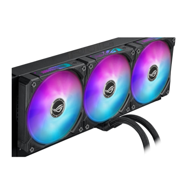 Enfriamiento Líquido ASUS ROG Ryuo IV SLC 360 ARGB | 360 mm | 3200 RPM | AM5 / AM4 | LGA 1700 / 1851 | Pantalla Curva Personalizable de 6.67" 2K AMOLED | ARGB | Negro | ROG Ryuo IV SLC 360 ARGB