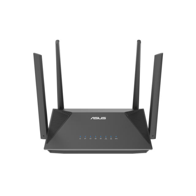 Router ASUS RT-AX52 | AX1800AiMesh | hasta 1201 Mbps | WiFi 6 de doble banda | 4xRJ-45 | VPN incorporada | 2.4/5GHz | RT-AX52
