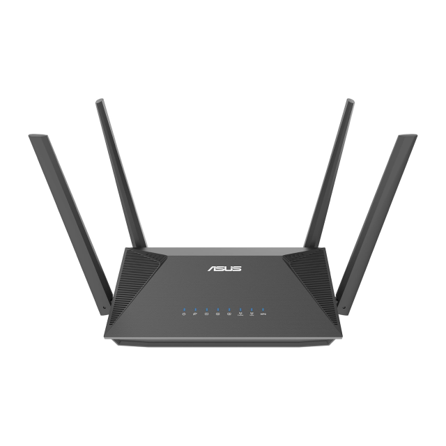 Router ASUS RT-AX52 | AX1800AiMesh | hasta 1201 Mbps | WiFi 6 de doble banda | 4xRJ-45 | VPN incorporada | 2.4/5GHz | RT-AX52