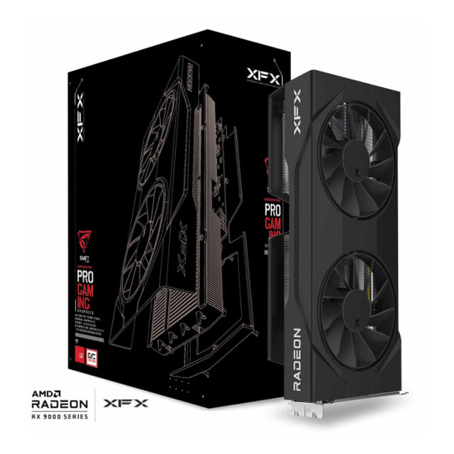 Tarjeta de Video XFX Swift AMD Radeon RX 9060 XT OC Gaming Edition 8GB | 8GB GDDR6 | PCI Express 5.0 | 128 Bits | Negro | RX-96TSW8GBQ