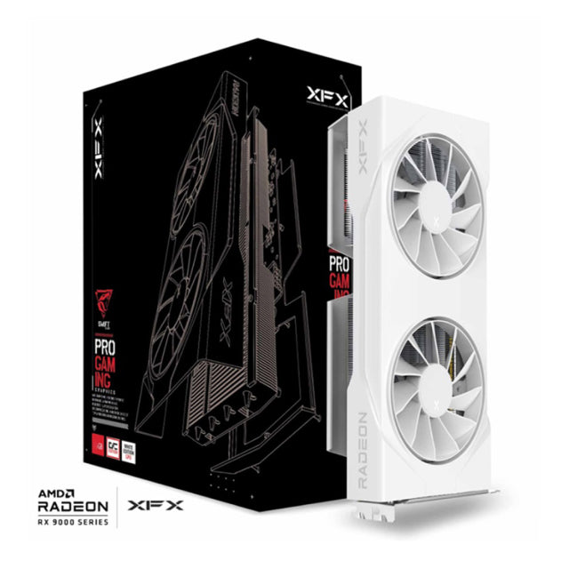 Tarjeta de Video XFX Swift AMD Radeon RX 9060 XT OC White Gaming Edition 8GB | 8GB GDDR6 | PCI Express 5.0 | 128 Bits | Blanco | RX-96TSW8GWQ