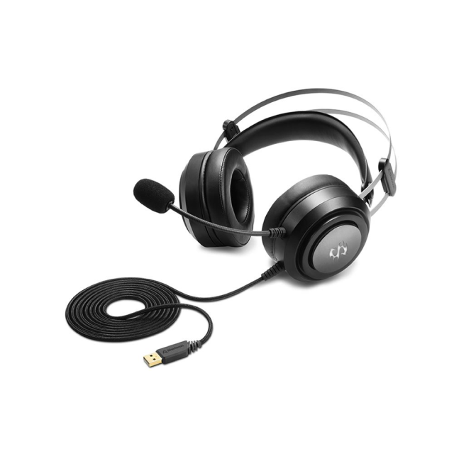 Diadema Alámbrica Sharkoon Skiller SGH30 | USB | Stereo | Sonido Envolvente 7.1 | RGB | Micrófono Omnidireccional | PC / PS4/5 | Color Negro | H-SGH30