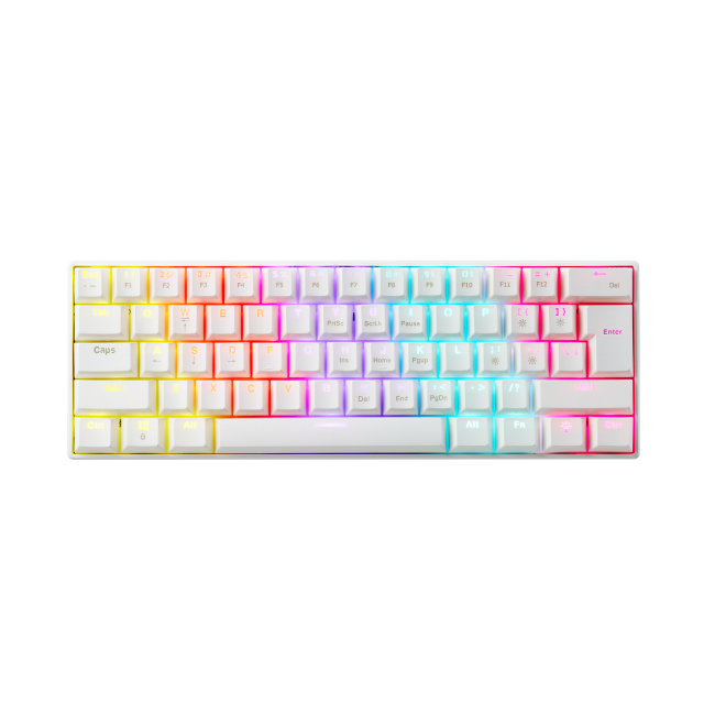 Teclado Alámbrico Mecánico Adata XPG Summoner Mini | 60% / 61 Teclas | RGB | Switch OUTEMU Blue | USB Tipo-C | Versión en Español | Color Blanco | SUMMONERMINI61BL-WHCES