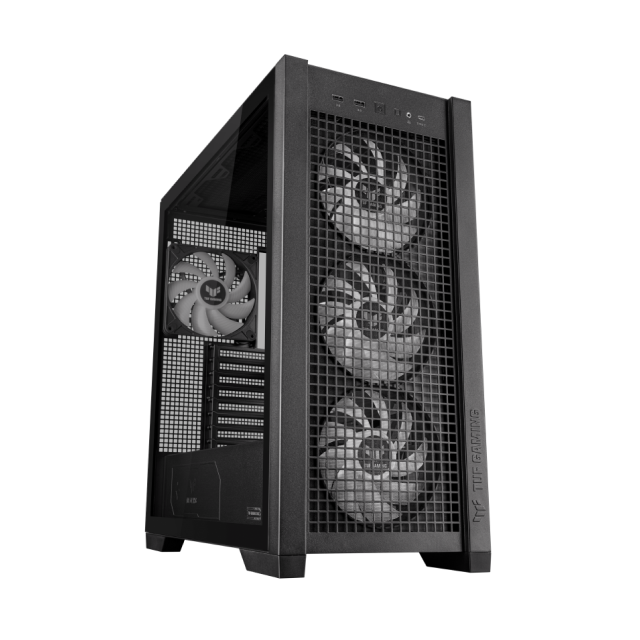 Gabinete ASUS TUF Gaming GT302 ARGB | E-ATX, ATX, Micro-ATX, Mini ITX / Compatible Back Connect | Cristal Templado | Ventiladores ARGB Preinstalados 140mm x 4 | TUF GAMING GT302 ARGB BLACK