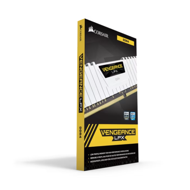 Kit de Memoria RAM DDR4 16GB (2 x 8GB) | 3200 MT/s | CL16 | Color Blanco | Corsair Vengeance LPX | CMK16GX4M2E3200C16W